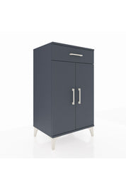 Hyperion Komodin 2 Raflı Tek Çekmeceli 2 Kapaklı 60x44x106 Antrasit-Antrasit