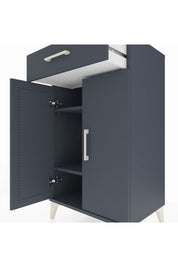 Hyperion Komodin 2 Raflı Tek Çekmeceli 2 Kapaklı 60x44x106 Antrasit-Antrasit