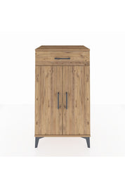 Hyperion Komodin 2 Raflı Tek Çekmeceli 2 Kapaklı 60x44x106 Çam-Çam