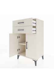 Hyperion Komodin Tek Raflı 2 Çekmeceli 2 Kapaklı 60x44x106 Aytaşı-Aytaşı