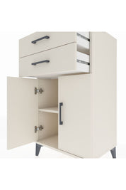 Hyperion Komodin Tek Raflı 2 Çekmeceli 2 Kapaklı 60x44x106 Aytaşı-Aytaşı