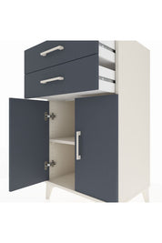 Hyperion Komodin Tek Raflı 2 Çekmeceli 2 Kapaklı 60x44x106 Aytaşı-Antrasit