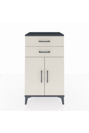 Hyperion Komodin Tek Raflı 2 Çekmeceli 2 Kapaklı 60x44x106 Antrasit-Aytaşı