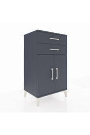 Hyperion Komodin Tek Raflı 2 Çekmeceli 2 Kapaklı 60x44x106 Antrasit-Antrasit