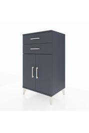 Hyperion Komodin Tek Raflı 2 Çekmeceli 2 Kapaklı 60x44x106 Antrasit-Antrasit