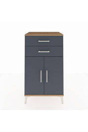 Hyperion Komodin Tek Raflı 2 Çekmeceli 2 Kapaklı 60x44x106 Çam-Antrasit