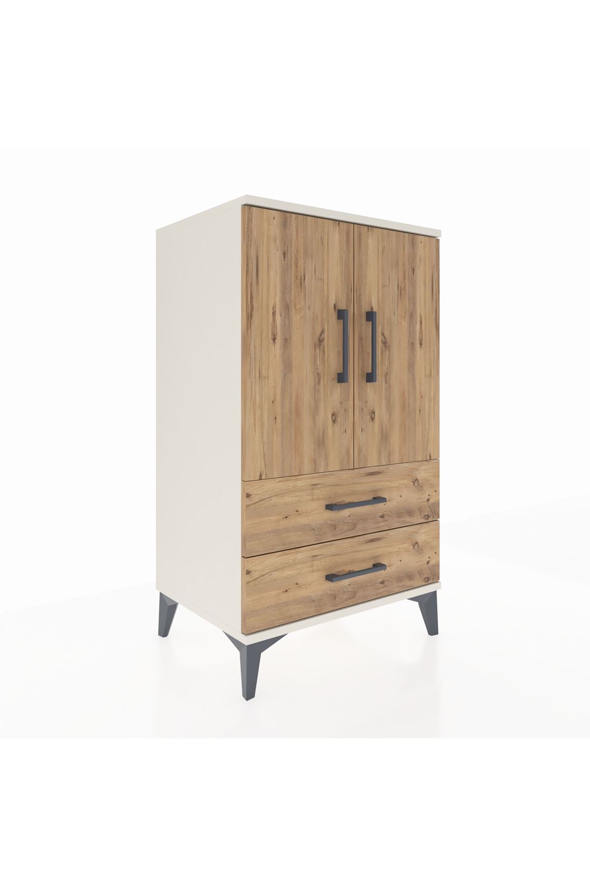 Hyperion Komodin 2 Raflı 2 Çekmeceli 2 Kapaklı 60x44x106 Aytaşı-Çam