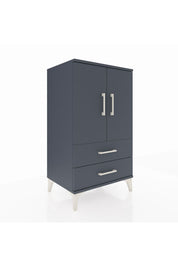 Hyperion Komodin 2 Raflı 2 Çekmeceli 2 Kapaklı 60x44x106 Antrasit-Antrasit