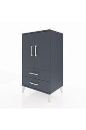 Hyperion Komodin 2 Raflı 2 Çekmeceli 2 Kapaklı 60x44x106 Antrasit-Antrasit