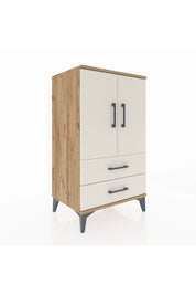 Hyperion Komodin 2 Raflı 2 Çekmeceli 2 Kapaklı 60x44x106 Çam-Aytaşı