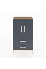 Hyperion Komodin 2 Raflı 2 Çekmeceli 2 Kapaklı 60x44x106 Çam-Antrasit