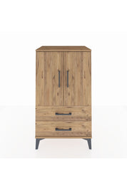 Hyperion Komodin 2 Raflı 2 Çekmeceli 2 Kapaklı 60x44x106 Çam-Çam