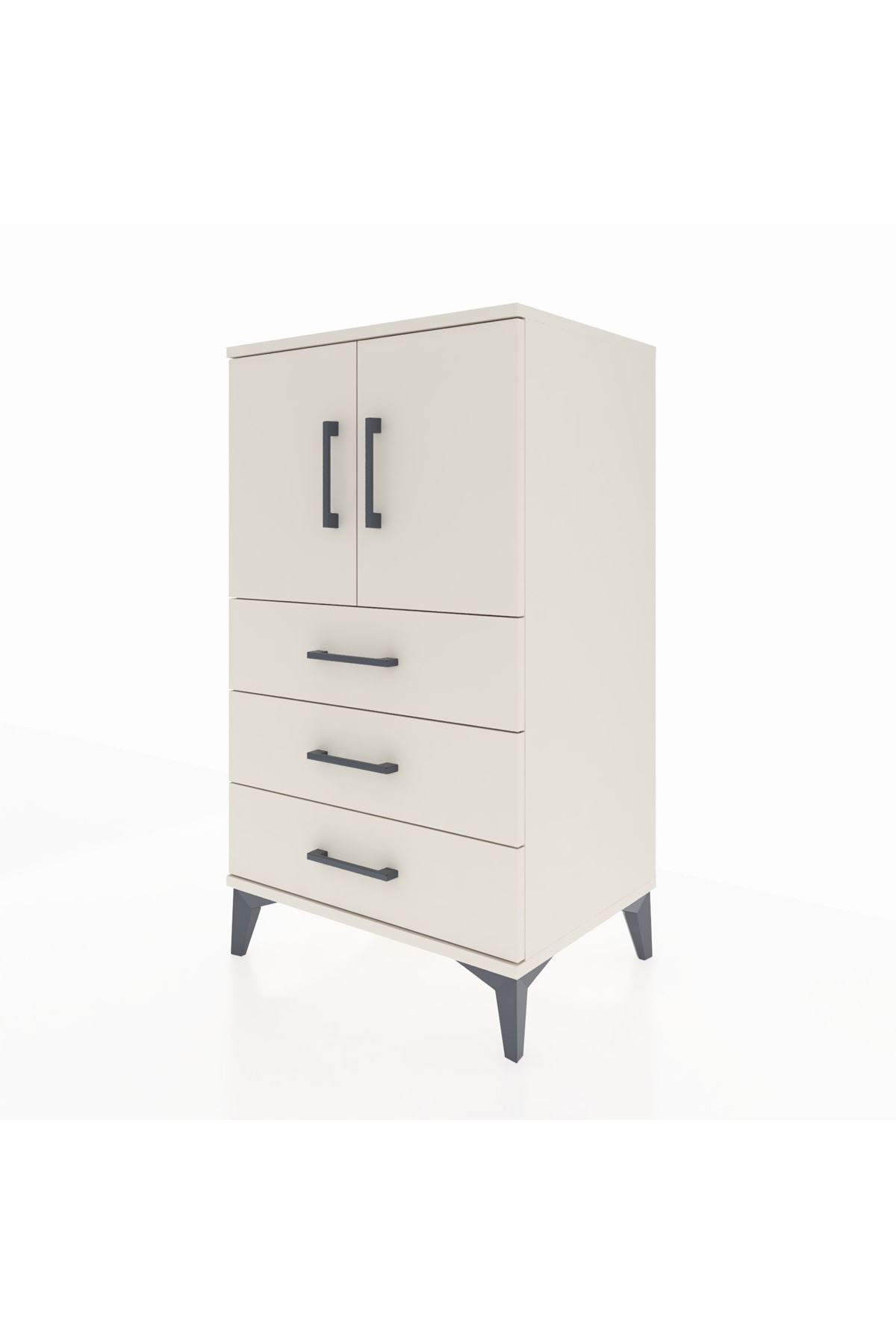 Hyperion Komodin 2 Raflı 3 Çekmeceli 2 Kapaklı 60x44x106 Aytaşı-Aytaşı