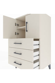 Hyperion Komodin 2 Raflı 3 Çekmeceli 2 Kapaklı 60x44x106 Aytaşı-Aytaşı