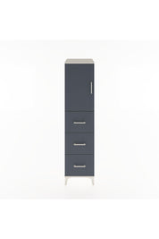 Hyperion Dolap 2 Raflı 3 Çekmeceli Tek Kapaklı 44x44x182 Aytaşı-Antrasit