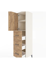 Hyperion Dolap 2 Raflı 3 Çekmeceli Tek Kapaklı 44x44x182 Aytaşı-Çam