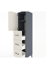 Hyperion Dolap 2 Raflı 3 Çekmeceli Tek Kapaklı 44x44x182 Antrasit-Aytaşı