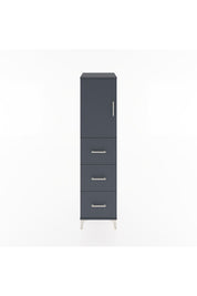 Hyperion Dolap 2 Raflı 3 Çekmeceli Tek Kapaklı 44x44x182 Antrasit-Antrasit