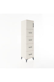 Hyperion Dolap Tek Raflı 4 Çekmeceli Tek Kapaklı 44x44x182 Aytaşı-Aytaşı