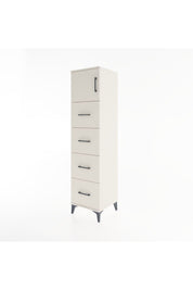 Hyperion Dolap Tek Raflı 4 Çekmeceli Tek Kapaklı 44x44x182 Aytaşı-Aytaşı