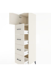 Hyperion Dolap Tek Raflı 4 Çekmeceli Tek Kapaklı 44x44x182 Aytaşı-Aytaşı