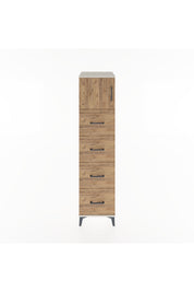 Hyperion Dolap Tek Raflı 4 Çekmeceli Tek Kapaklı 44x44x182 Aytaşı-Çam