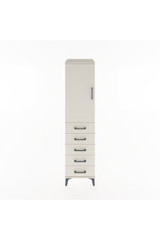 Hyperion Dolap Tek Raflı 5 Çekmeceli Tek Askılı 44x44x182 Aytaşı-Aytaşı