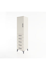 Hyperion Dolap Tek Raflı 5 Çekmeceli Tek Askılı 44x44x182 Aytaşı-Aytaşı