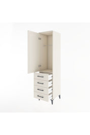 Hyperion Dolap Tek Raflı 4 Çekmeceli Tek Askılı 44x44x182 Aytaşı-Aytaşı