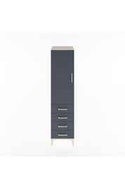 Hyperion Dolap Tek Raflı 4 Çekmeceli Tek Askılı 44x44x182 Aytaşı-Antrasit