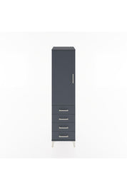 Hyperion Dolap Tek Raflı 4 Çekmeceli Tek Askılı 44x44x182 Antrasit-Antrasit