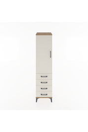 Hyperion Dolap Tek Raflı 4 Çekmeceli Tek Askılı 44x44x182 Çam-Aytaşı