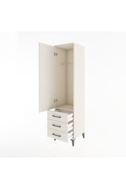 Hyperion Dolap Tek Raflı 3 Çekmeceli Tek Askılı 44x44x182 Aytaşı-Aytaşı