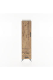 Hyperion Dolap Tek Raflı 3 Çekmeceli Tek Askılı 44x44x182 Aytaşı-Çam