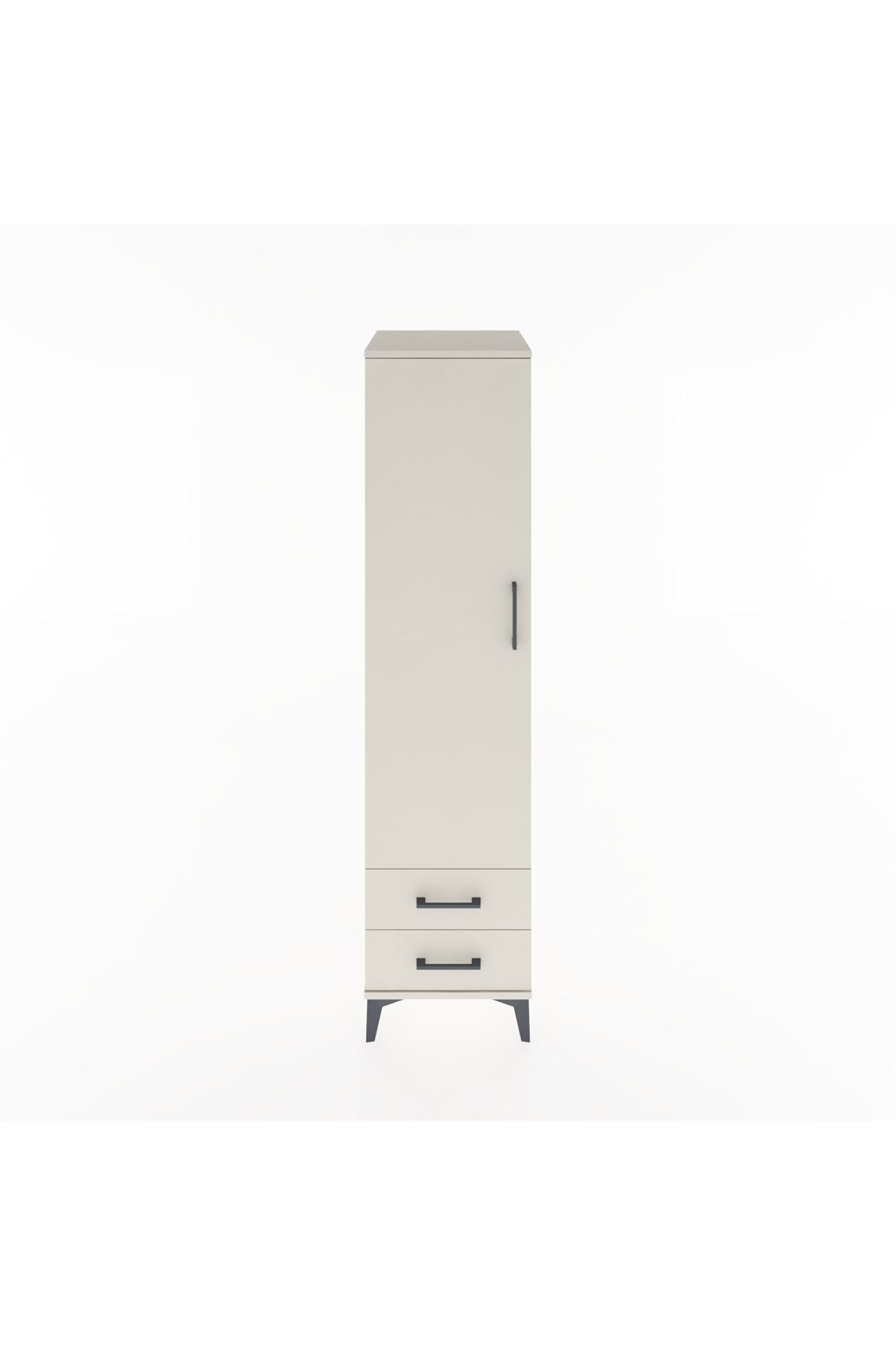 Hyperion Dolap Tek Raflı 2 Çekmeceli Tek Askılı 44x44x182 - S55M029V1B