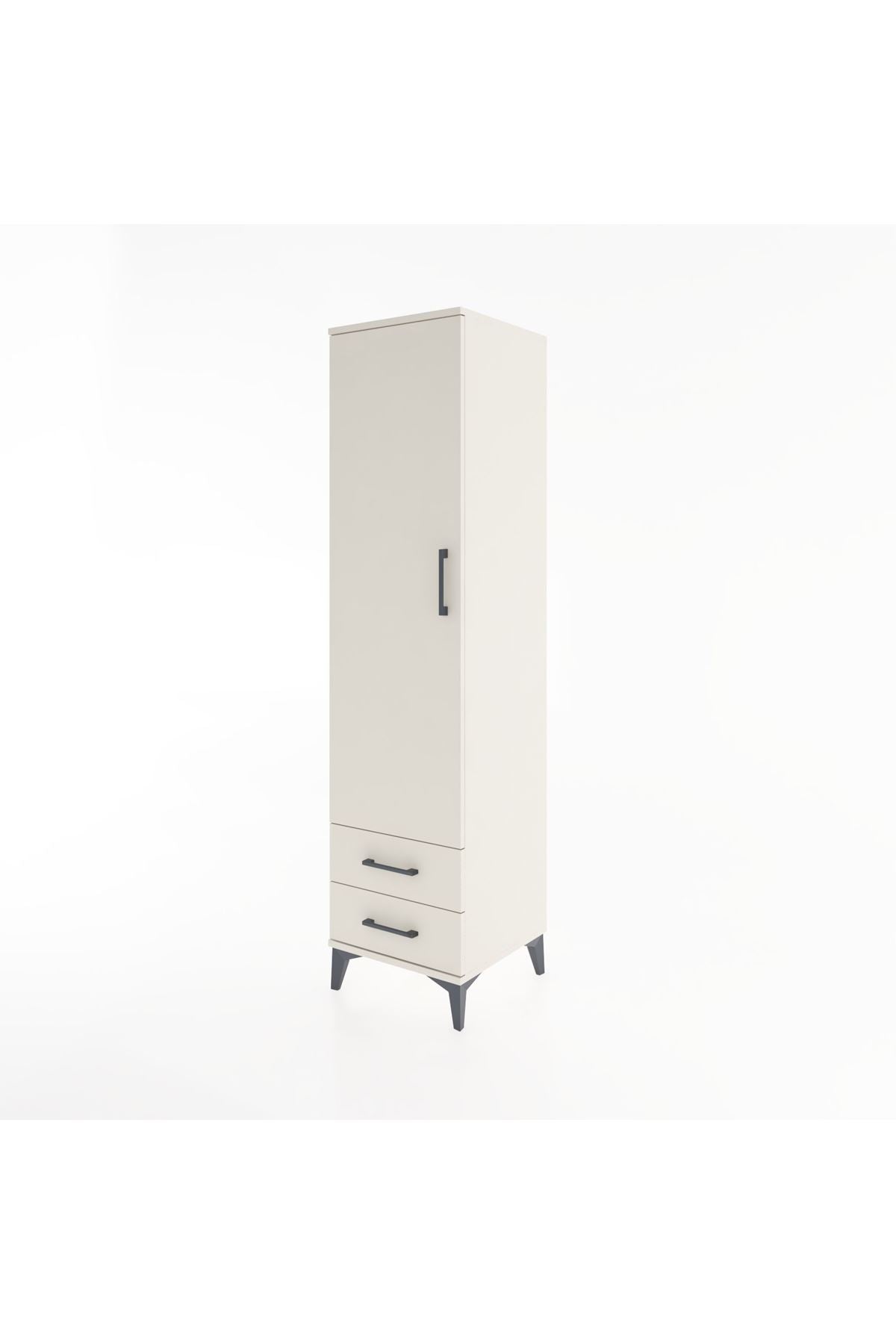 Hyperion Dolap Tek Raflı 2 Çekmeceli Tek Askılı 44x44x182 - S55M029V1B