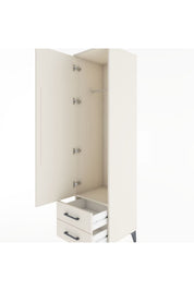 Hyperion Dolap Tek Raflı 2 Çekmeceli Tek Askılı 44x44x182 - S55M029V1B