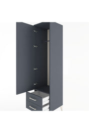 Hyperion Dolap Tek Raflı 2 Çekmeceli Tek Askılı 44x44x182 - S55M029V5B