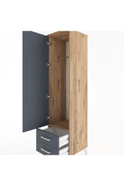 Hyperion Dolap Tek Raflı 2 Çekmeceli Tek Askılı 44x44x182 - S55M029V8B