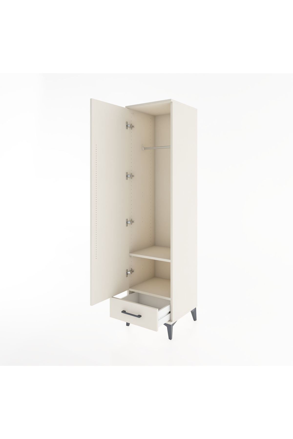 Hyperion Dolap 2 Raflı Tek Çekmeceli Tek Askılı 44x44x182 Aytaşı-Aytaşı