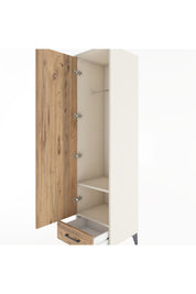 Hyperion Dolap 2 Raflı Tek Çekmeceli Tek Askılı 44x44x182 Aytaşı-Çam