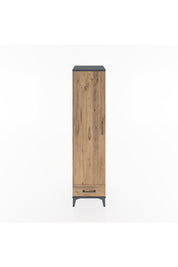 Hyperion Dolap 2 Raflı Tek Çekmeceli Tek Askılı 44x44x182 Antrasit-Çam