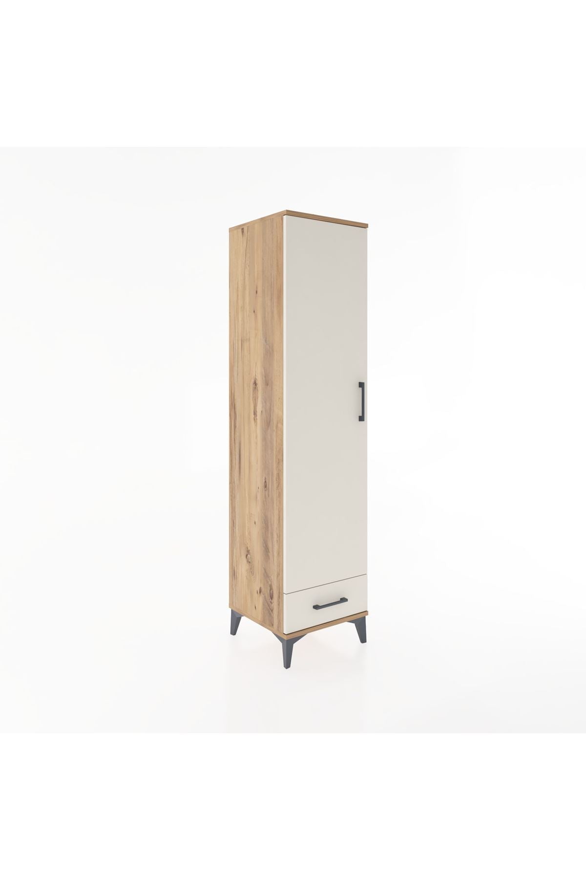 Hyperion Dolap 2 Raflı Tek Çekmeceli Tek Askılı 44x44x182 Çam-Aytaşı