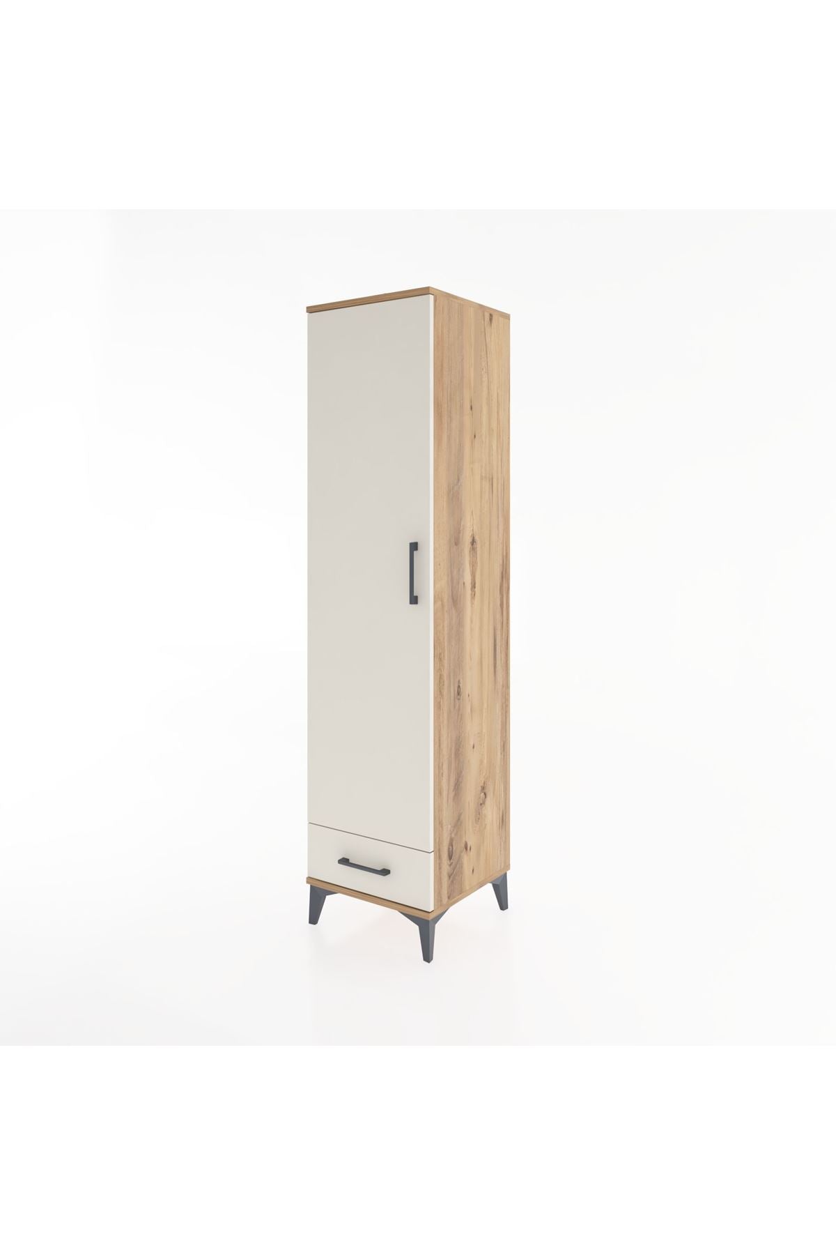 Hyperion Dolap 2 Raflı Tek Çekmeceli Tek Askılı 44x44x182 Çam-Aytaşı