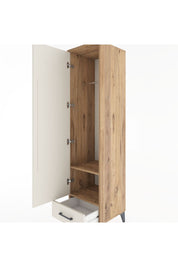 Hyperion Dolap 2 Raflı Tek Çekmeceli Tek Askılı 44x44x182 Çam-Aytaşı