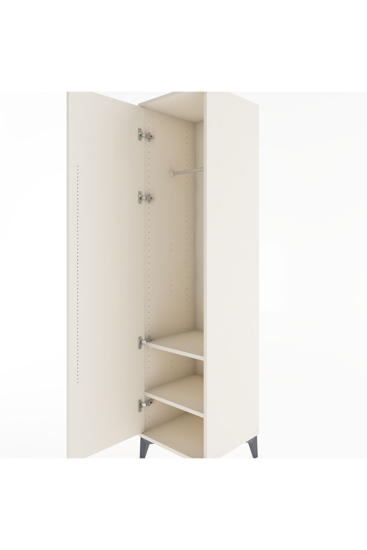 Hyperion Dolap 2 Raflı Tek Kapaklı Tek Askılı 44x44x182 Aytaşı-Aytaşı