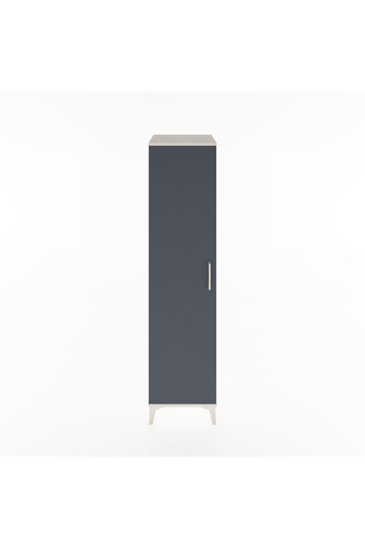 Hyperion Dolap 2 Raflı Tek Kapaklı Tek Askılı 44x44x182 Aytaşı-Antrasit