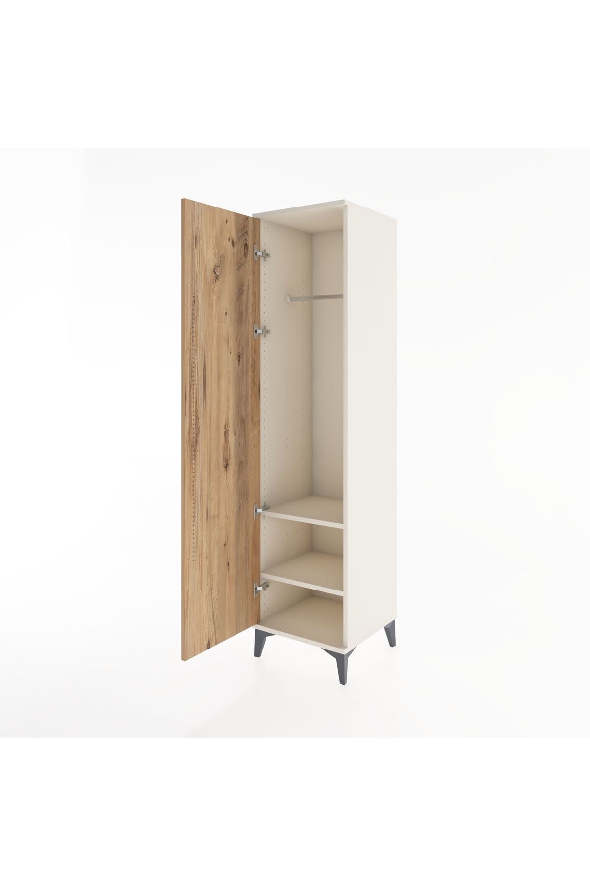 Hyperion Dolap 2 Raflı Tek Kapaklı Tek Askılı 44x44x182 Aytaşı-Çam