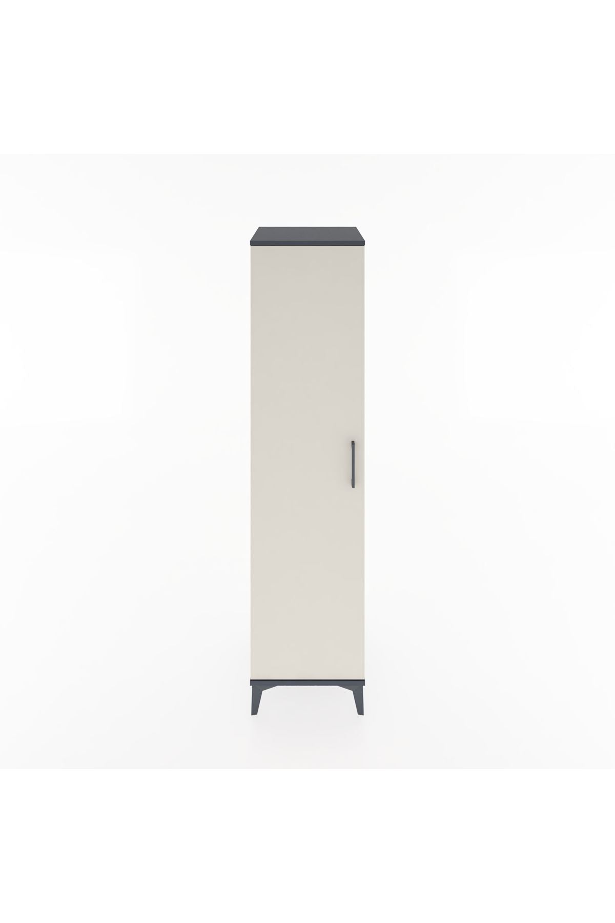 Hyperion Dolap 2 Raflı Tek Kapaklı Tek Askılı 44x44x182 Antrasit-Aytaşı