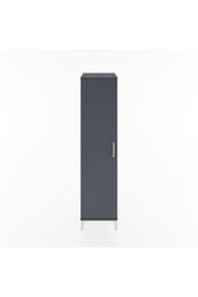 Hyperion Dolap 2 Raflı Tek Kapaklı Tek Askılı 44x44x182 Antrasit-Antrasit
